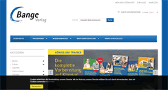 Desktop Screenshot of bange-verlag.de